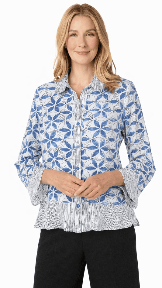 Habitat Blouses Habitat Crepe Bali Flounce Shirt 27633886 Habitat Crepe Bali Flounce Shirt