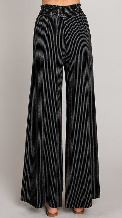 Allie Rose Pants Allie Rose Striped Linen Smocked Pants Allie Rose Striped Linen Smocked Pants