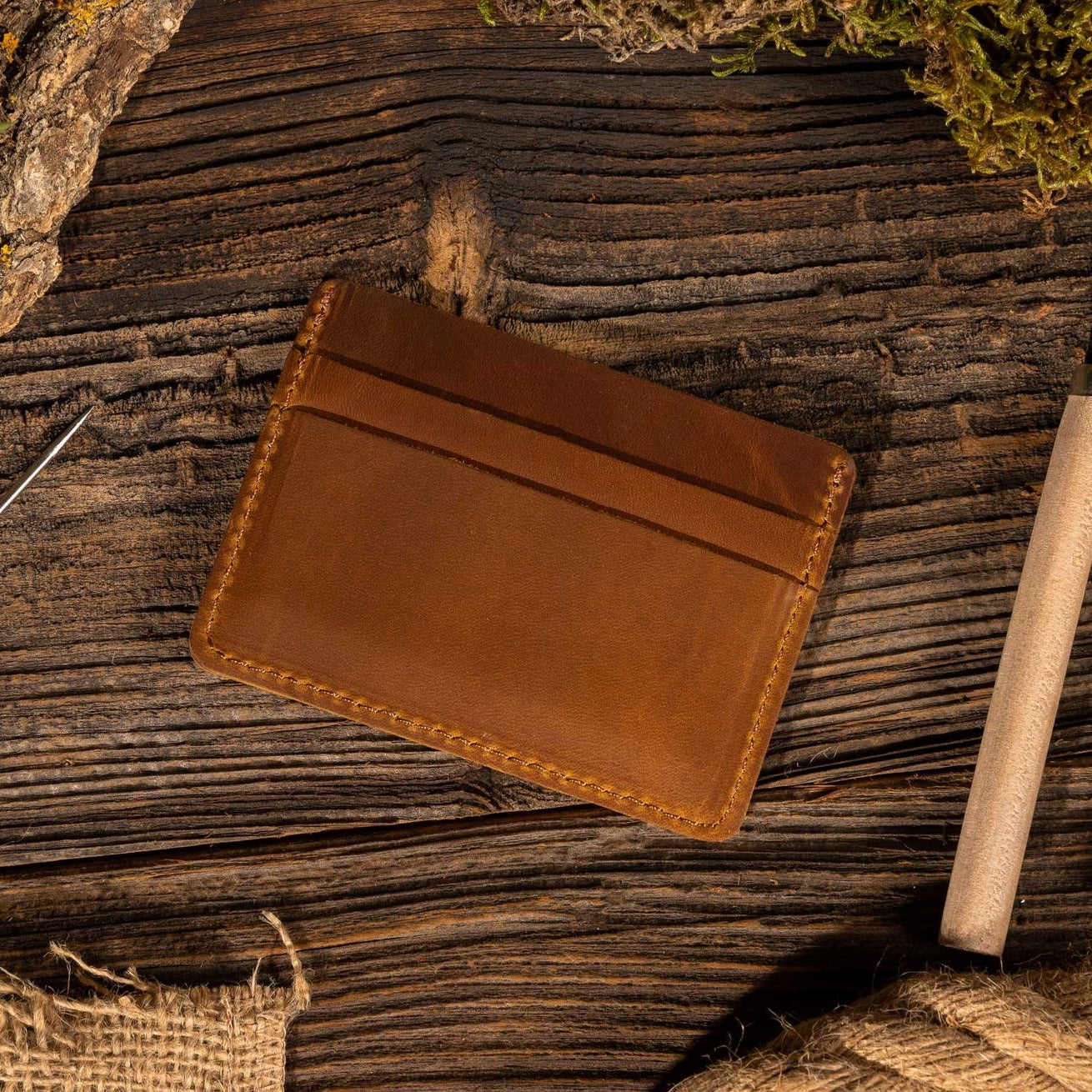 American Leather Goods Card Holder Wallet - Multiple Colors