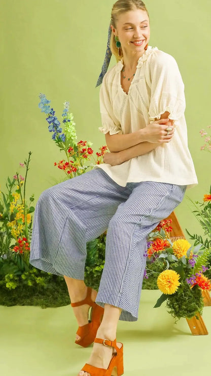 Umgee Pants Umgee Stripe Wide Leg Pants - Multiple Colors Umgee Stripe Wide Leg Pants - Multiple Colors