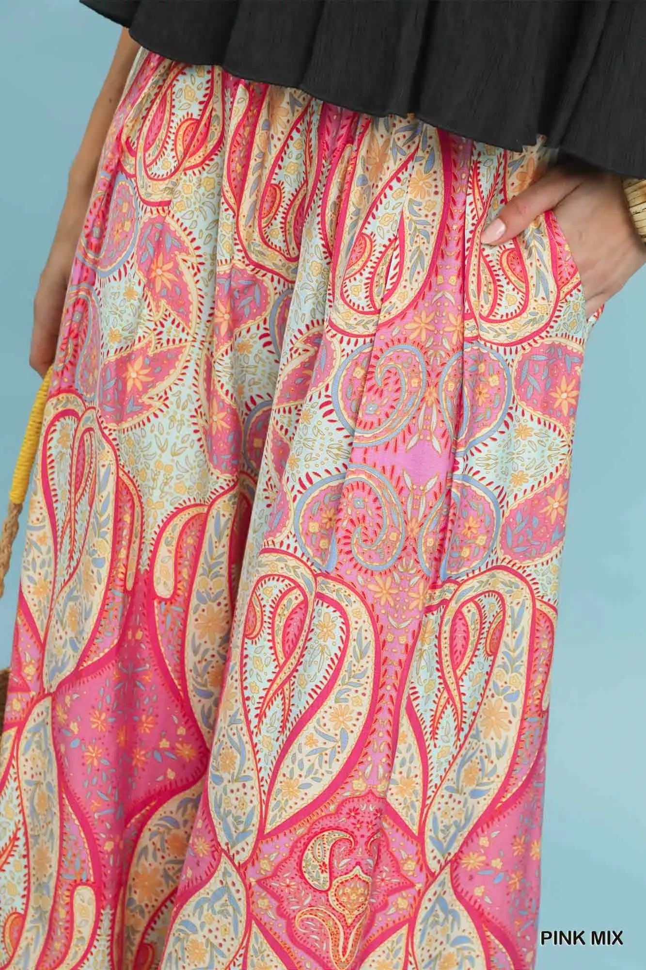 Umgee Pants Umgee Printed Wide Leg Pants Umgee Printed Wide Leg Pants
