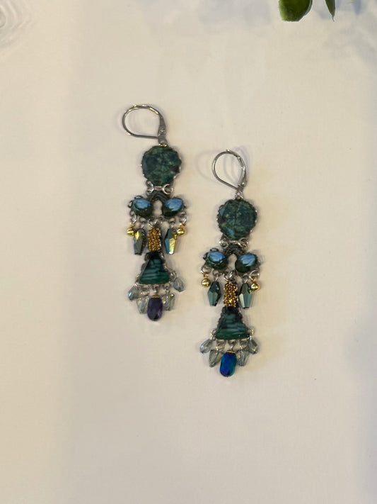 Ayala Bar Emerald Reflection Set Jadiva Earrings