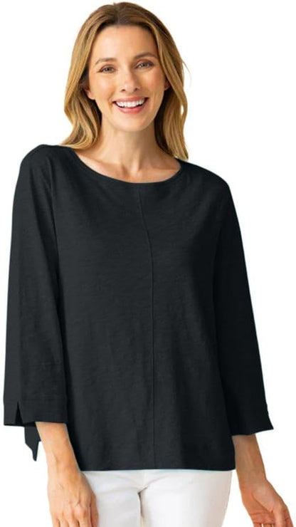 Habitat Cotton Pebble Coverstitch Boatneck - Multiple Colors