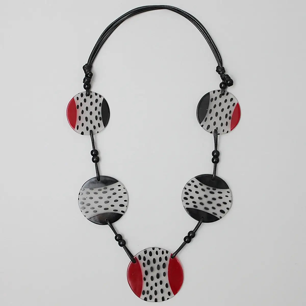 Sylca Red and Black Leanne Necklace
