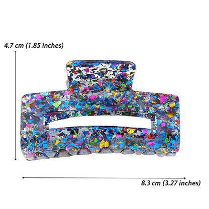 ACCITY Hair Clip Square Sequin Hollow Hair Claw - Multiple Colors Square Sequin Hollow Hair Claw - Multiple Colors