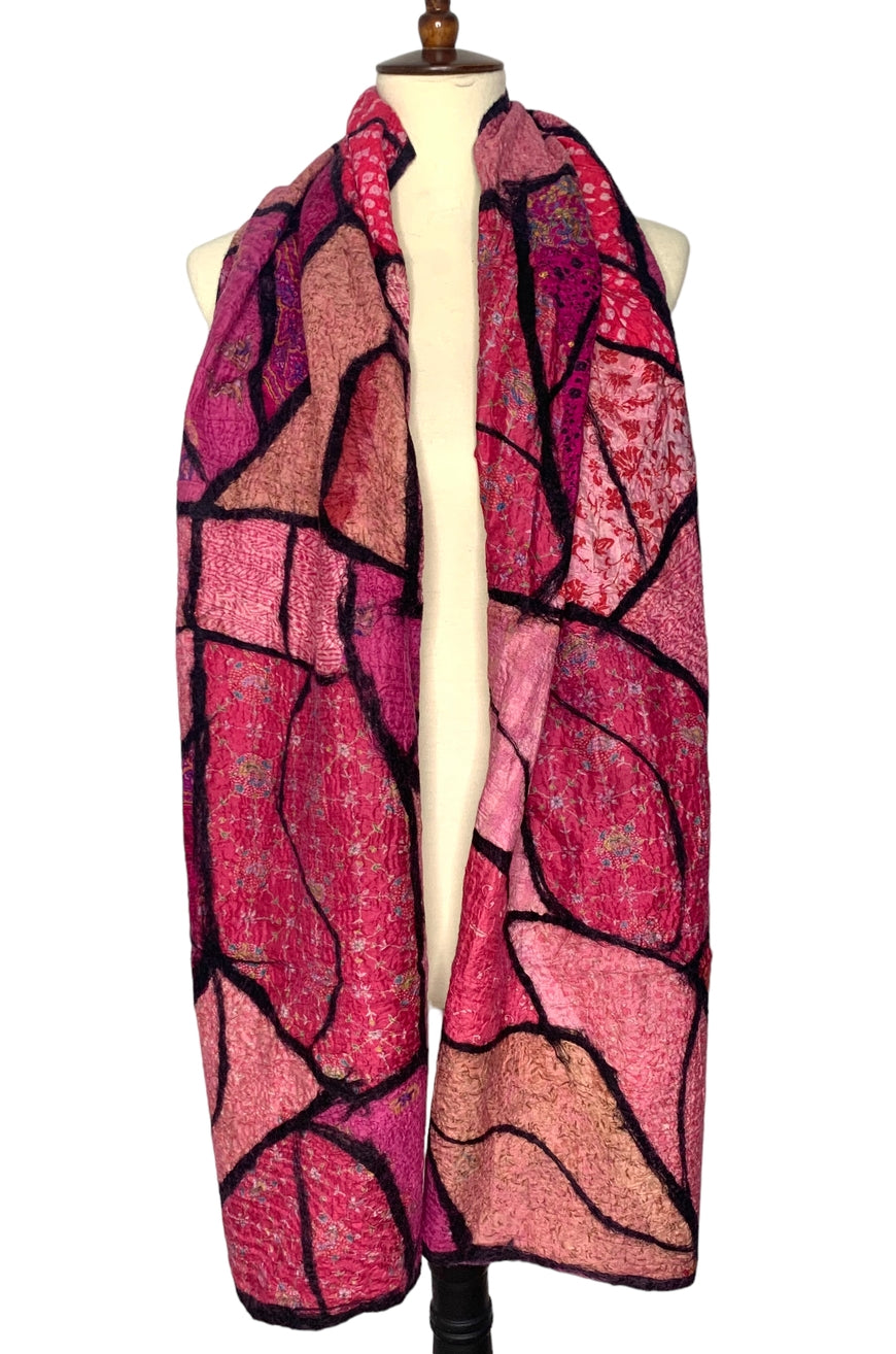 Pomegranate Moon Sari Patchwork Scarf - Multiple Colors