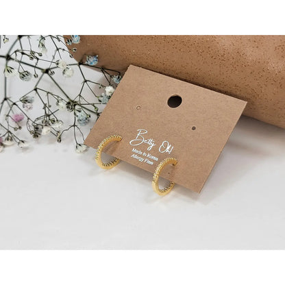 Betty Oh Small CZ Hoop - Multiple Colors