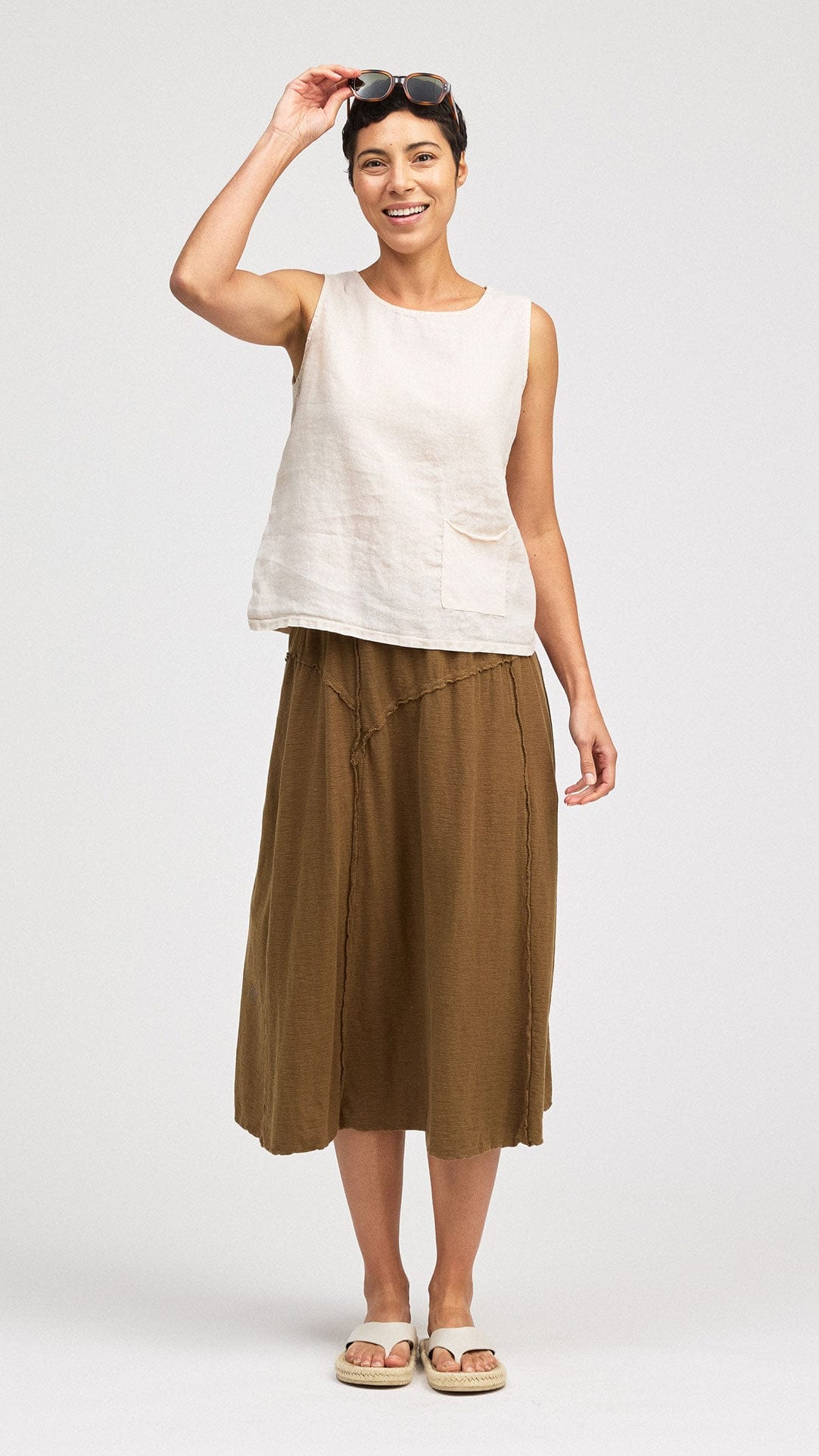 Cut Loose Tanks Cut Loose Cotton/Linen Pocket Shell Top - Multiple Colors 12659166 Cut Loose Cotton/Linen Pocket Shell Top - Multiple Colors