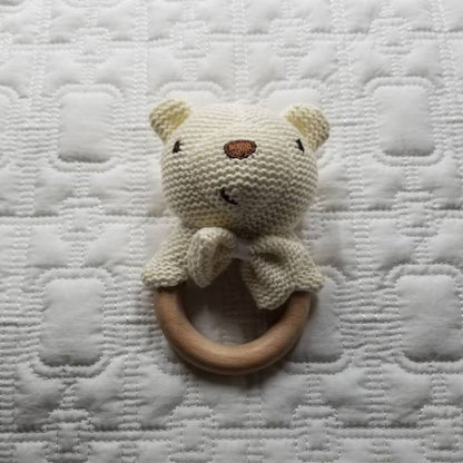 D & C Toys Children's Accessories Crochet & Wood Rattle - Multiple Animals 73840606 Crochet & Wood Rattle - Multiple Animals