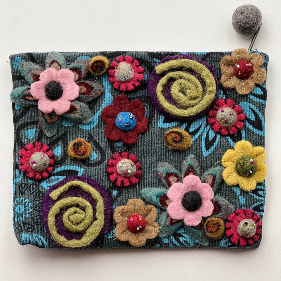 Whimsical Felted Coin Purse - Multiple Colors