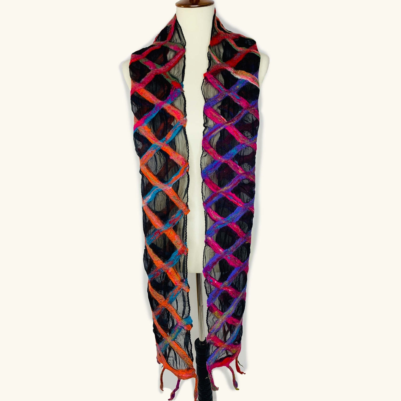 Pomegranate Moon Stained Glass Scarf