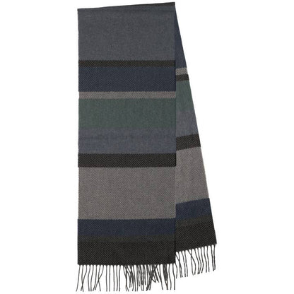 Fraas Men's Multi Herringbone Stripe Scarf