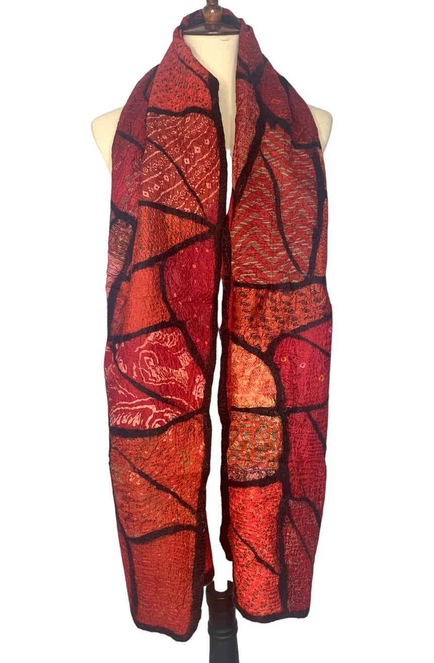 Pomegranate Moon Sari Patchwork Scarf - Multiple Colors