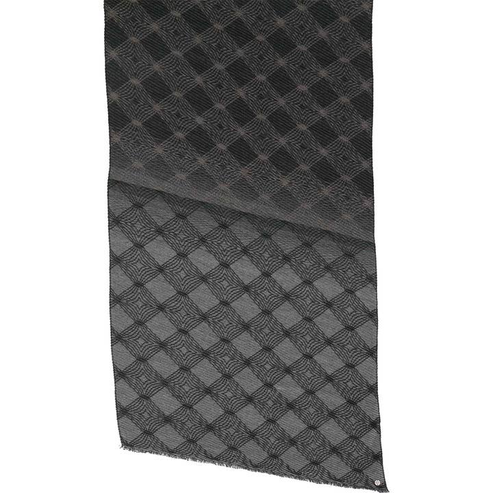 Fraas Geo Metallic Plisse Scarf