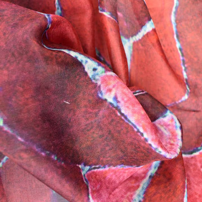 Dupatta Fleur Stained Glass Silk Scarf