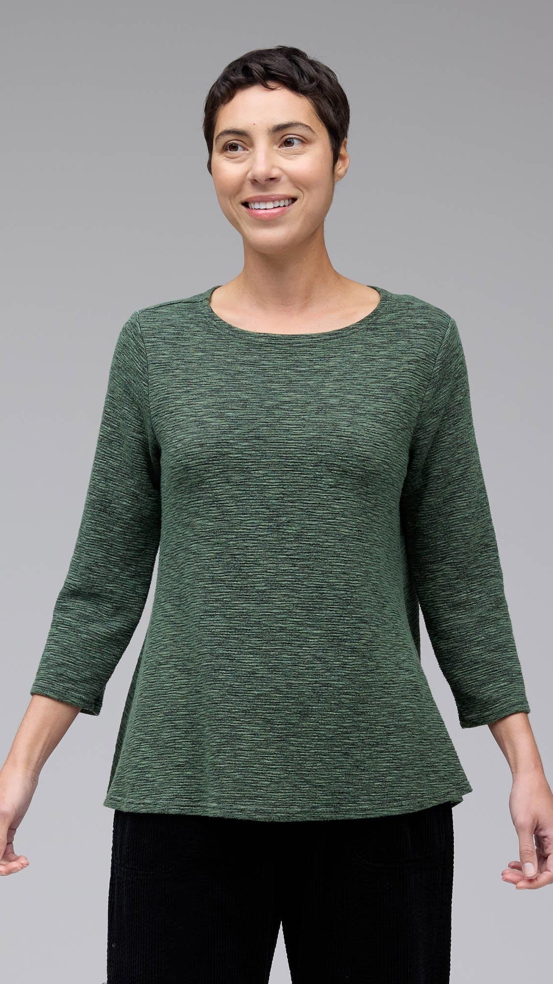 Cut Loose Crimped A-Line Boatneck Top - Multiple Colors