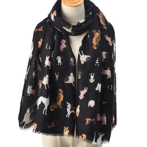 Funkyrel Limited Scarves Cartoon Dog Scarf - Multiple Colors 43468510 Cartoon Dog Scarf - Multiple Colors