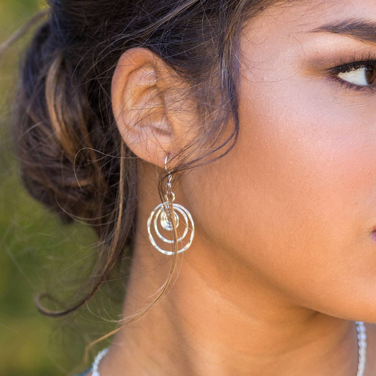 Anju Jewelry Earrings Anju Jewelry Small Spiral Circle Earrings - Multiple Metals Anju Jewelry Small Spiral Circle Earrings - Multiple Metals