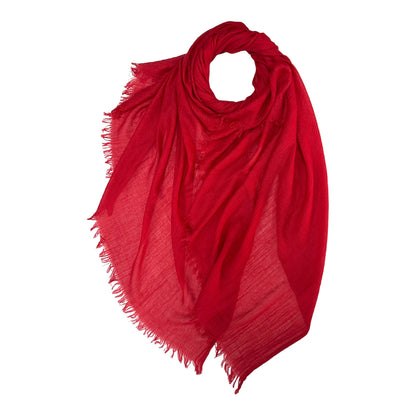 London Scarves Solid Fringe Lightweight Scarf - Multiple Colors