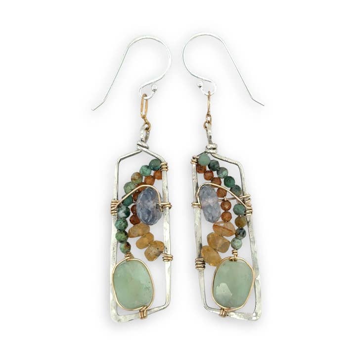 Art By Any Means Earrings Art By Any Means Gemstone Parallelogram Earrings 52870110 Art By Any Means Gemstone Parallelogram Earrings