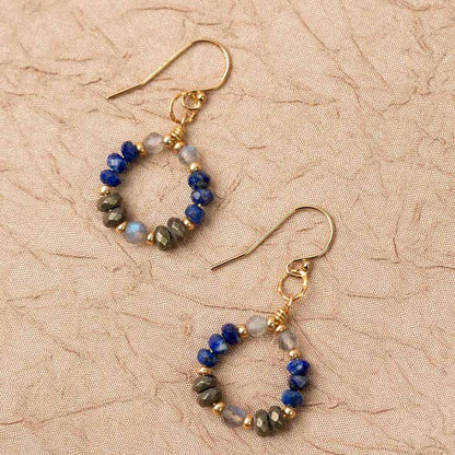 Anne Vaughan Blue Moon Lapis Hoop Earring