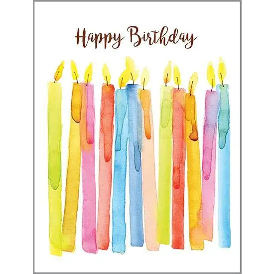 Gina B Designs Watercolor Candles Card