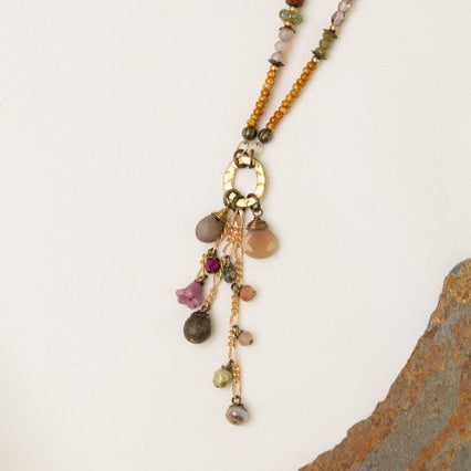 Anne Vaughan Wildflower Crystal Cluster Necklace