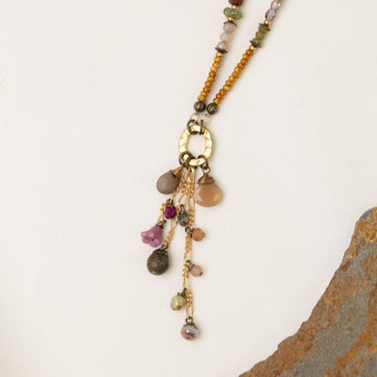 Anne Vaughan Wildflower Crystal Cluster Necklace