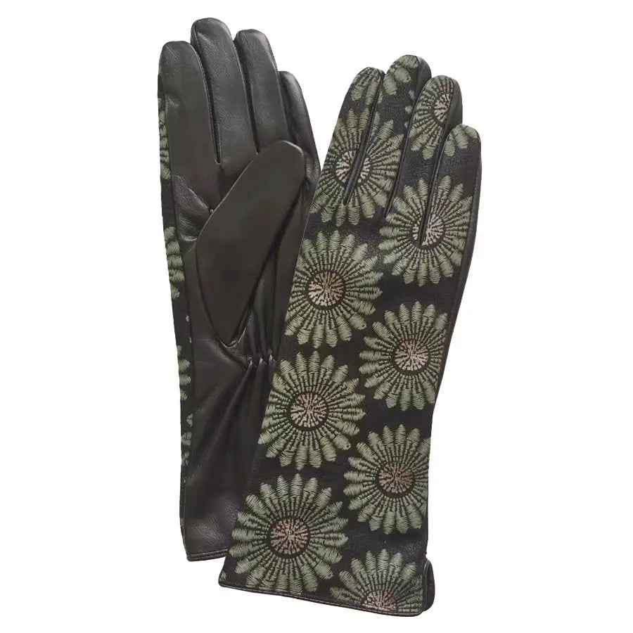Dupatta Nicholson Floral Printed Leather Gloves