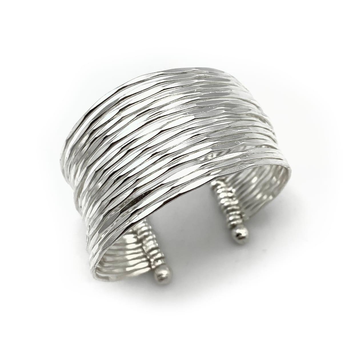 Anju Jewelry Bracelets Anju Jewelry Stacked Hammered Bands Cuff Bracelet - Multiple Metals 29279966 Anju Jewelry Stacked Hammered Bands Cuff Bracelet - Multiple Metals