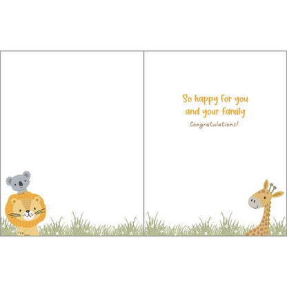 Gina B Designs Animal Hammock Baby Card
