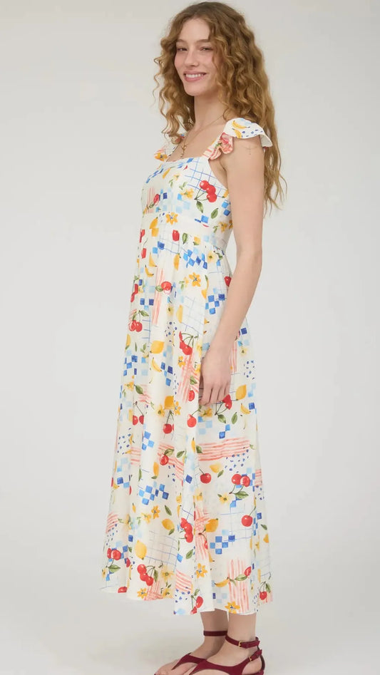 Blu Pepper Dresses Picnic Ruffle Strap Maxi Dress Picnic Ruffle Strap Maxi Dress