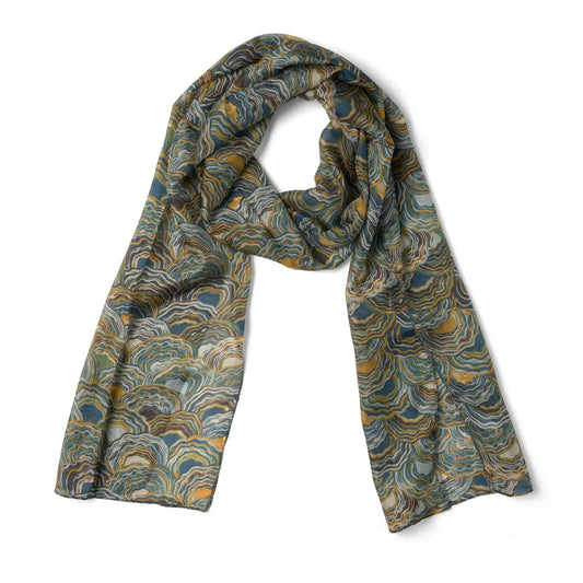 Quintessential Crystal Blue Silk Scarf