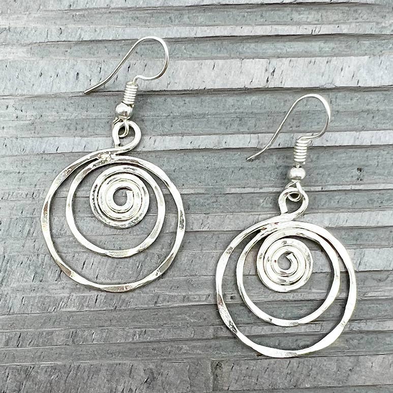 Anju Jewelry Earrings Anju Jewelry Small Spiral Circle Earrings - Multiple Metals 97250014 Anju Jewelry Small Spiral Circle Earrings - Multiple Metals
