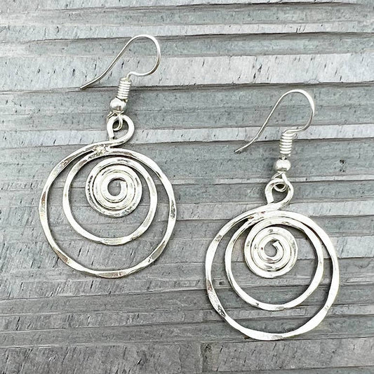 Anju Jewelry Earrings Anju Jewelry Small Spiral Circle Earrings - Multiple Metals 97250014 Anju Jewelry Small Spiral Circle Earrings - Multiple Metals