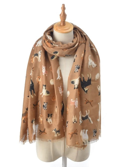 Funkyrel Limited Scarves Cartoon Dog Scarf - Multiple Colors 43534046 Cartoon Dog Scarf - Multiple Colors