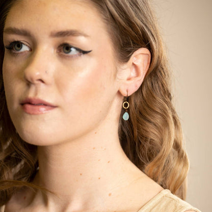 Edgy Petal Earrings Edgy Petal Seafoam Chalcedony Dainty Circle Earrings 28080350 Edgy Petal Seafoam Chalcedony Dainty Circle Earrings
