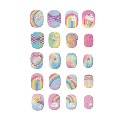 Rainbow Press-On Nails