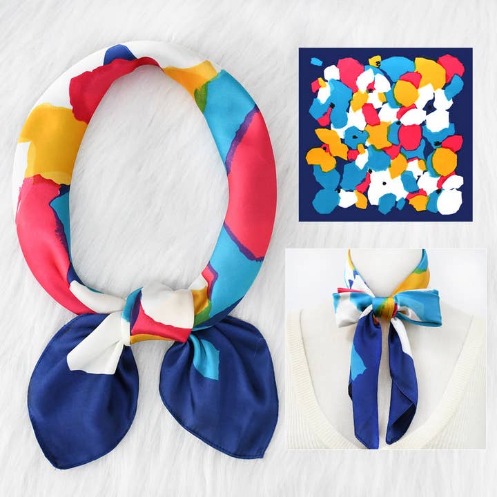 ACCITY Scarves Polka Dot Satin Neck Scarf - Multiple Colors Polka Dot Satin Neck Scarf - Multiple Colors