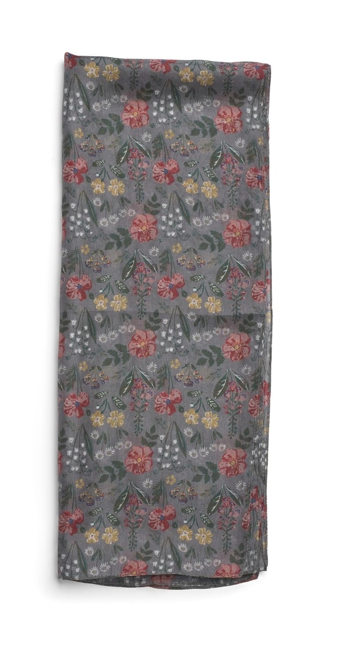 Quintessential Scarves Quintessential Regina Grey Silk Scarf 43682014 Quintessential Regina Grey Silk Scarf