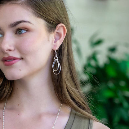 Anju Jewelry Earrings Anju Jewelry Silver Plated Interlocking Infinity Loop Earrings 94333662 Anju Jewelry Silver Plated Interlocking Infinity Loop Earrings