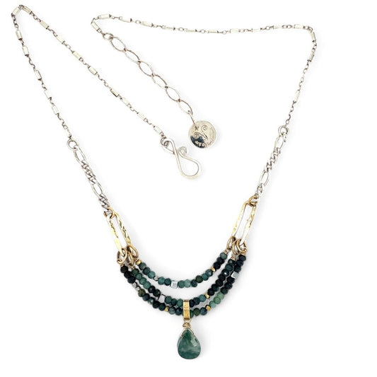 Art By Any Means Saltwater Blue Tourmaline Pendant Necklace