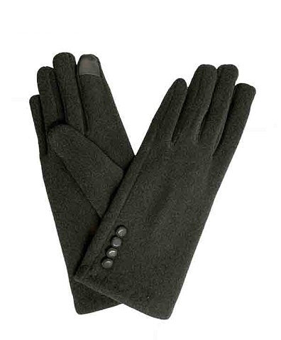 Button Detail Touch Screen Gloves - Multiple Colors