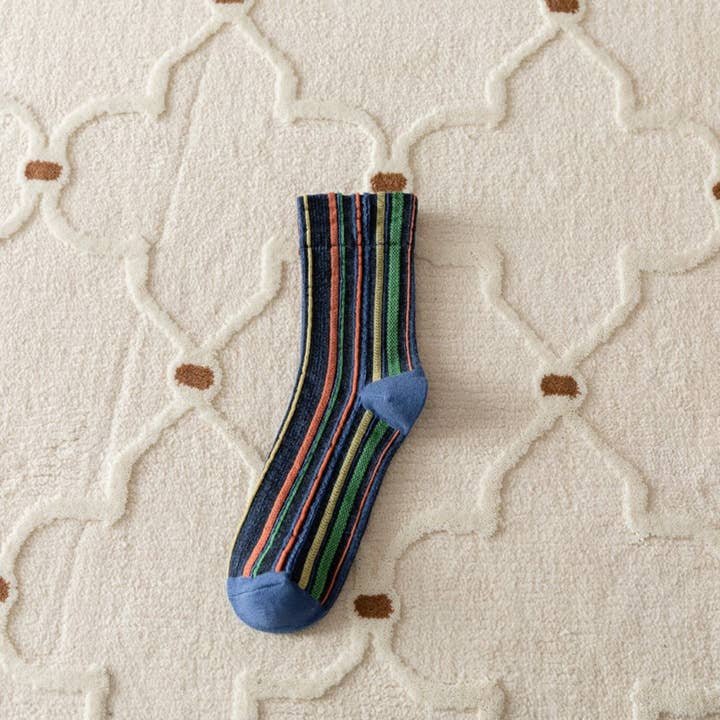 Bohemian Vertical Striped Socks - Multiple Colors