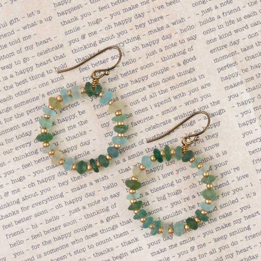 Anne Vaughan Atlas Roman Glass Hoop Earring