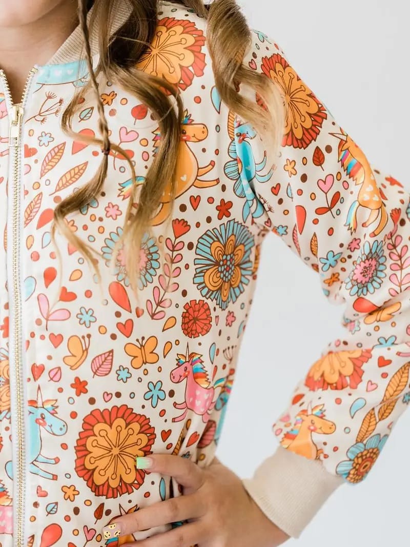 Mila & Rose Children's Clothing Mila & Rose Satin Jacket - Multiple Prints Mila & Rose Satin Jacket - Multiple Prints