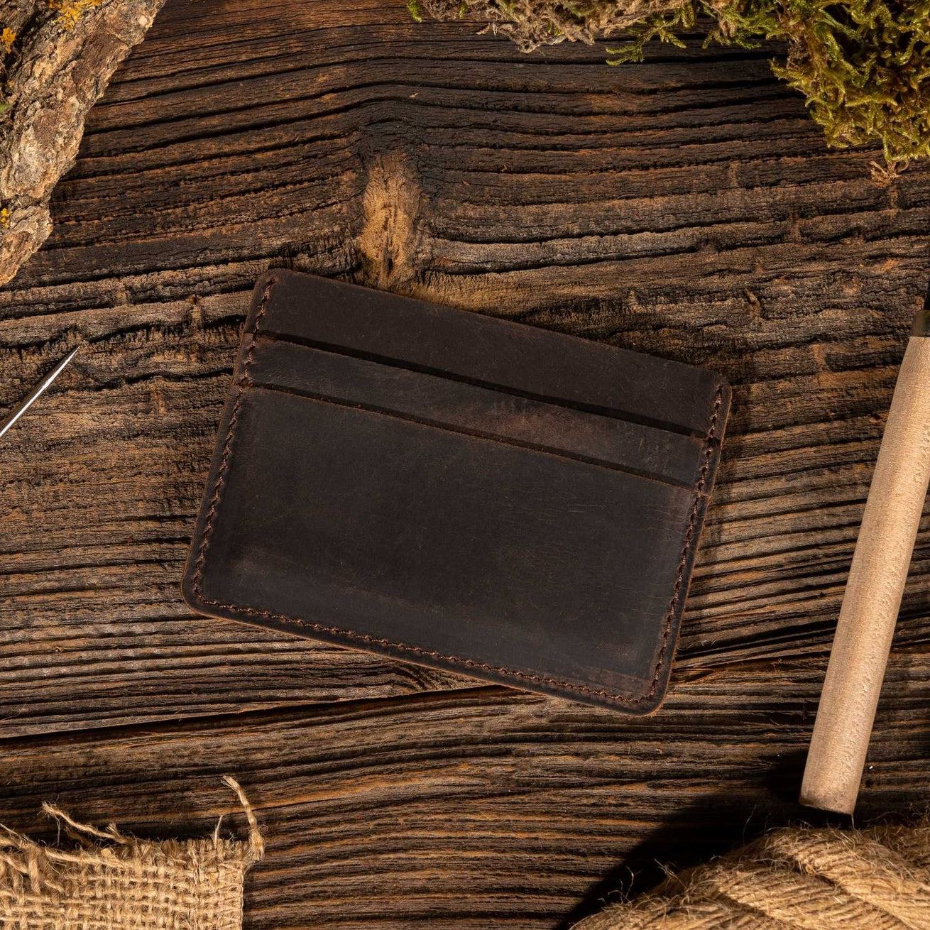 American Leather Goods Card Holder Wallet - Multiple Colors