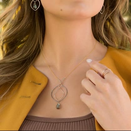 Laura J Designs Necklaces Laura J Designs Labradorite Twilight Necklace 47526110 Laura J Designs Labradorite Twilight Necklace