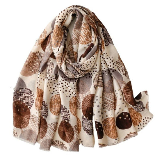 Soft Retro Geometric Print Scarf - Multiple Colors