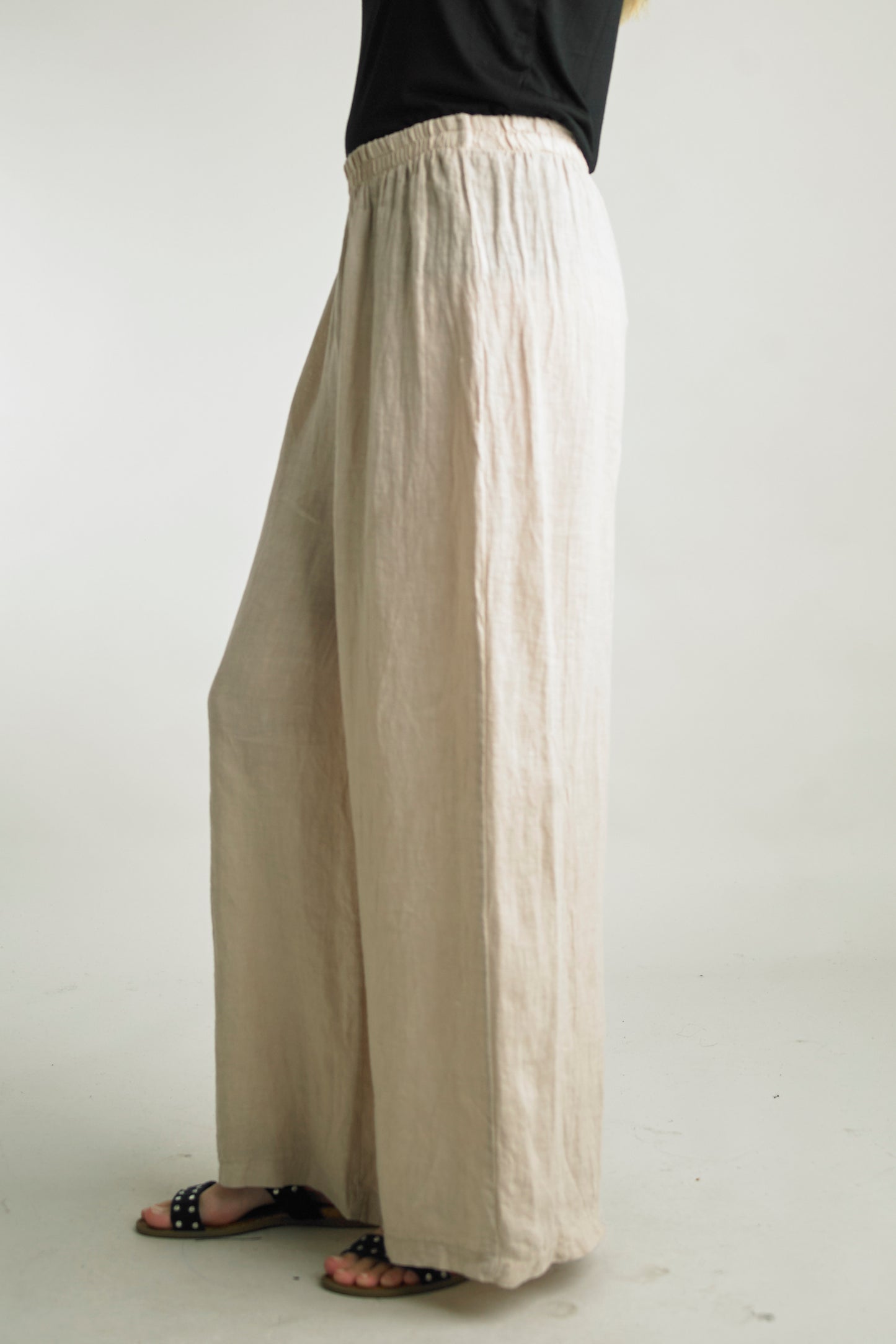 Tempo Paris Wide Leg Linen Pant - Multiple Colors